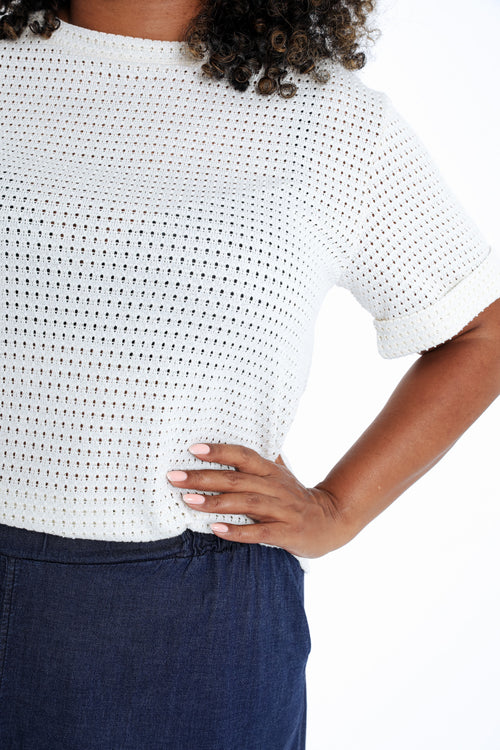T-shirt en maille avec lurex-Paprika-5