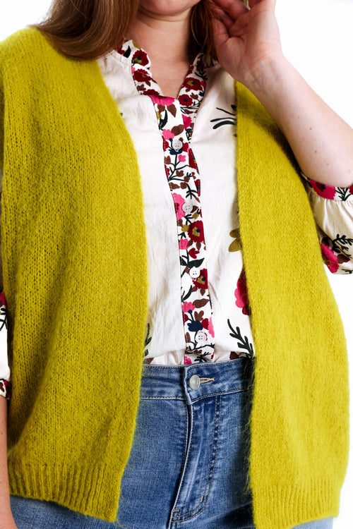 Effen mouwloos gilet-Paprika-6