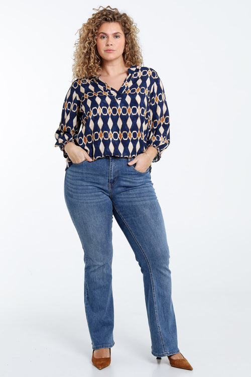Viscose blouse met grafische print-Paprika-7