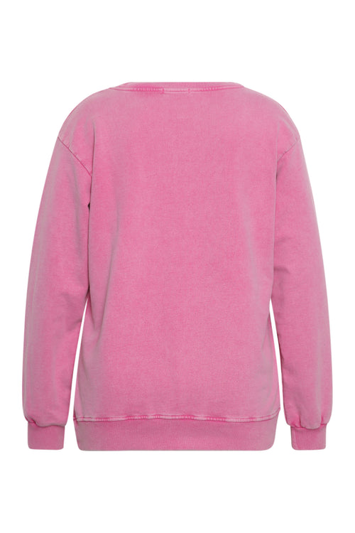 Katoenen sweatshirt Pink love oktober roze-Paprika-9