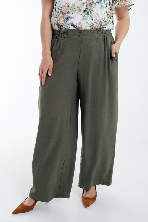 Soepele effen broek-Paprika-1