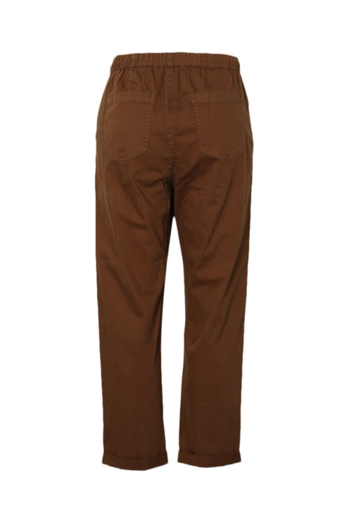 Effen katoenen chino-Paprika-11