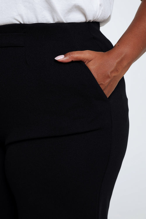 Pantalon droit avec boucle dorée-Paprika-5