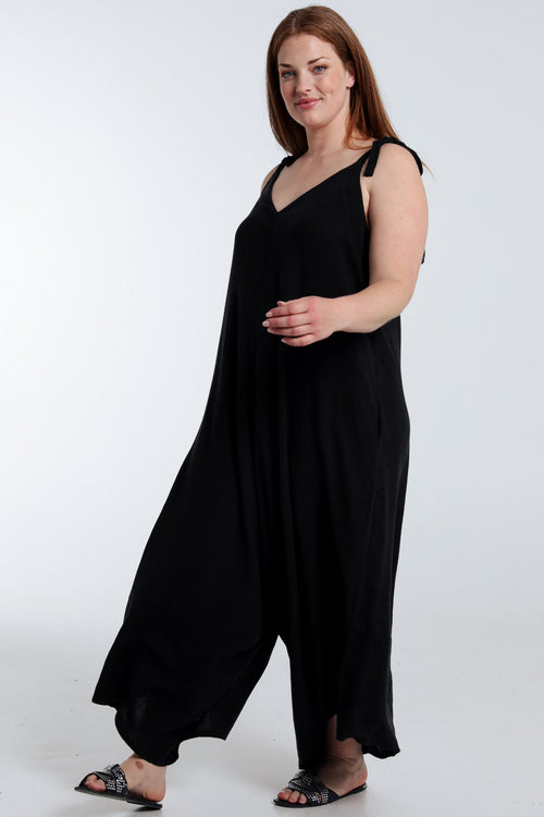 Effen linnen en viscose combinatie-Paprika-9