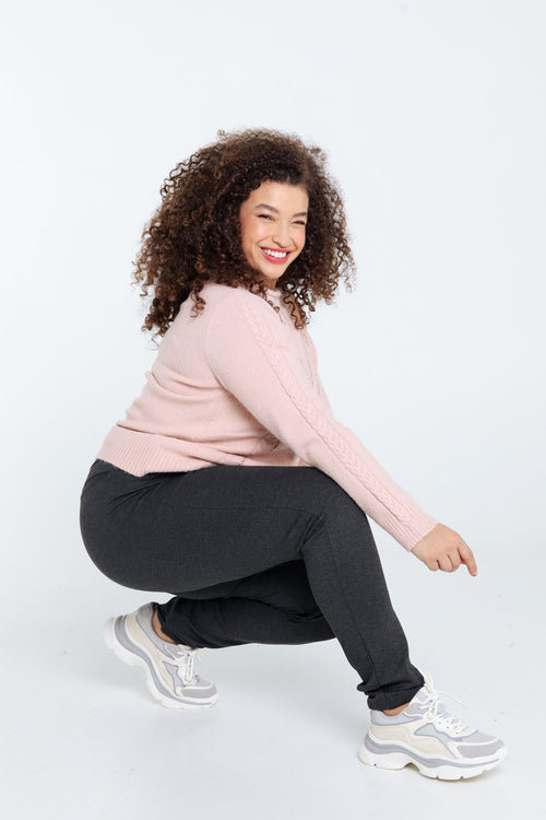 Effen slim 7/8-milanojegging in viscose-Paprika-7