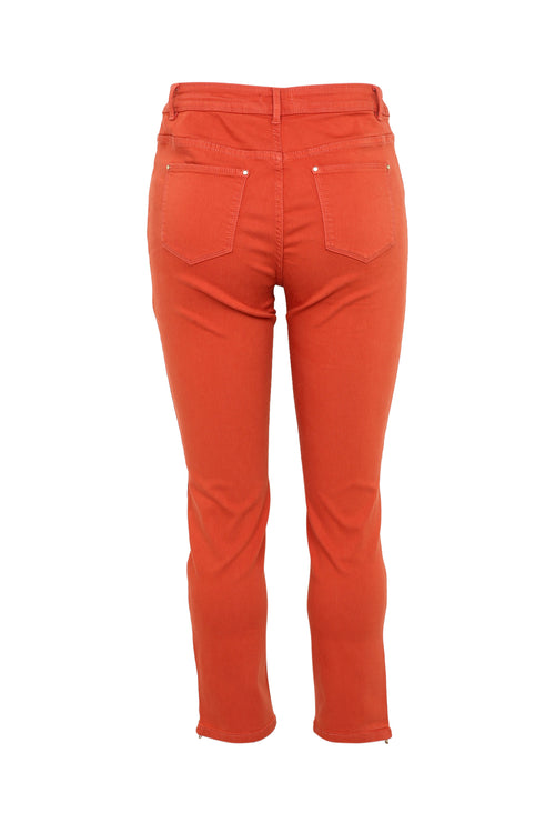 Slim, effen 7/8-broek 