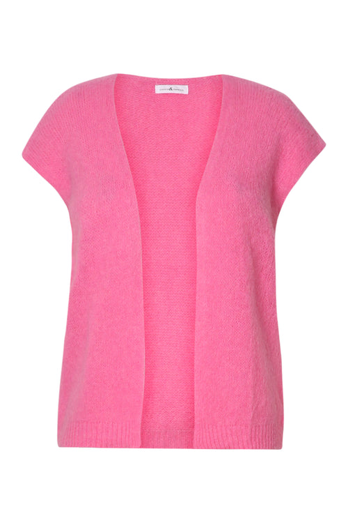 Effen mouwloos gilet-Paprika-10