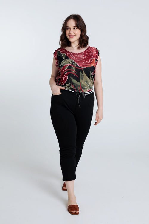 Effen slim 3/4-jegging 