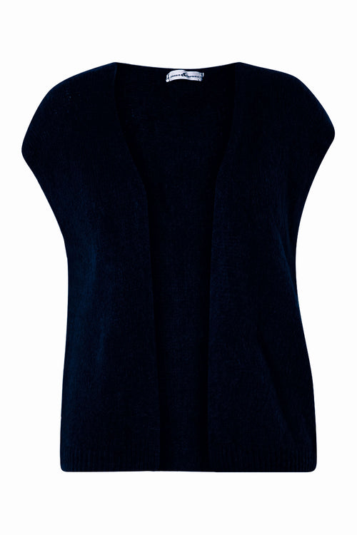 Effen mouwloos vest-Paprika-10