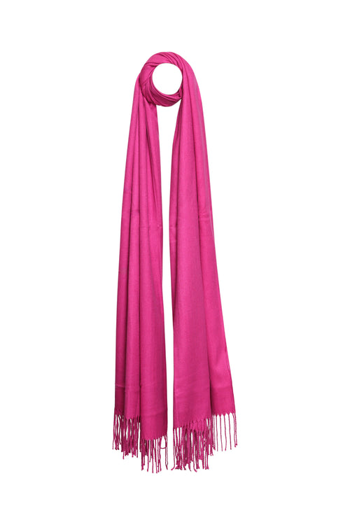 Effen sjaal van viscose en kasjmier-Paprika-9