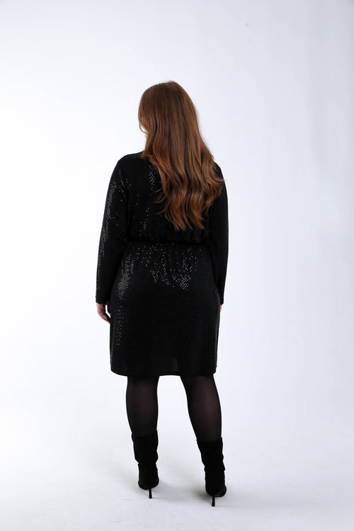 Robe courte effet scintillant-Paprika-2