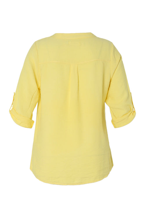 Blouse van viscose effen-Paprika-11