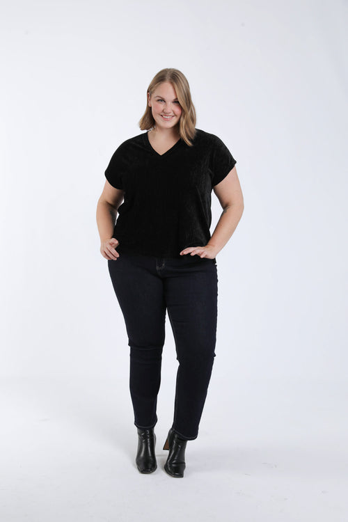 T-shirt van fluweel-Paprika-7