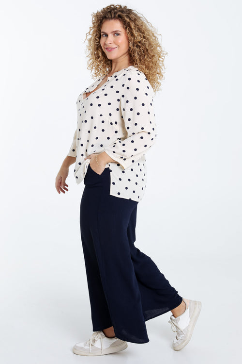 Blouse van viscose met stippenprint-Paprika-8