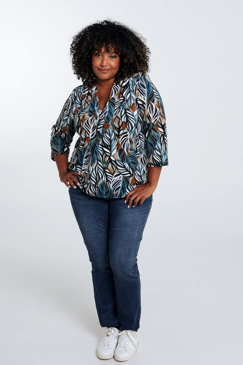 T-shirt plumes en maille gomme-Paprika-8