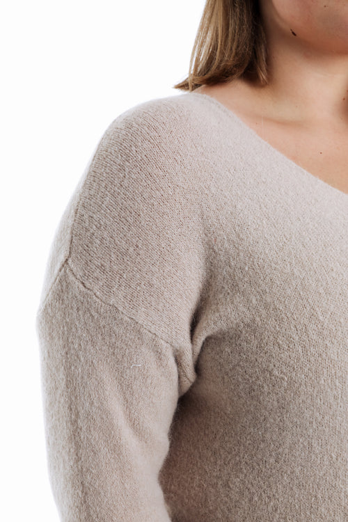 Trui met effen alpaca-Paprika-4