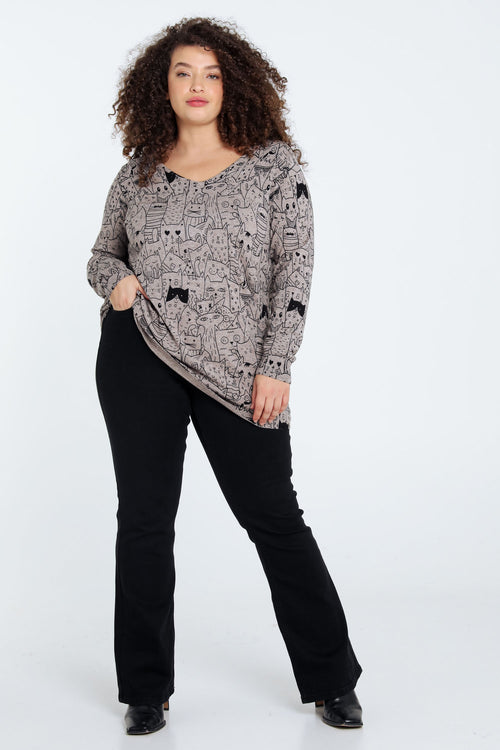 Pull imprimé chats-Paprika-7