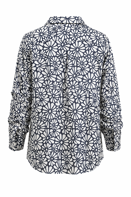Blouse van katoen met bloemenprint-Paprika-11