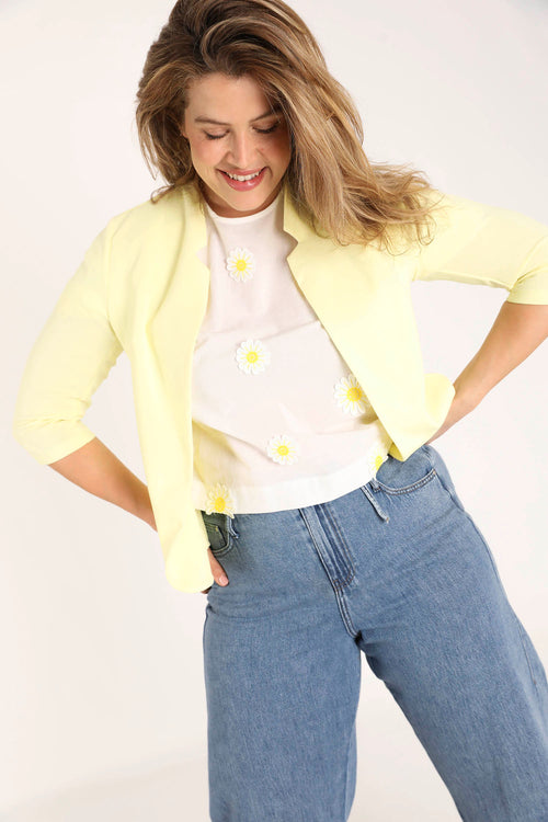 Veste en crêpe unie-Paprika-6