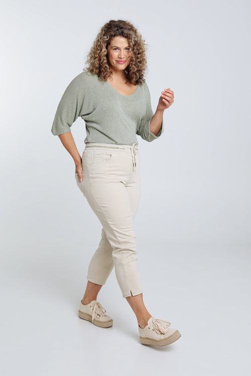 Effen slim 3/4-jegging 