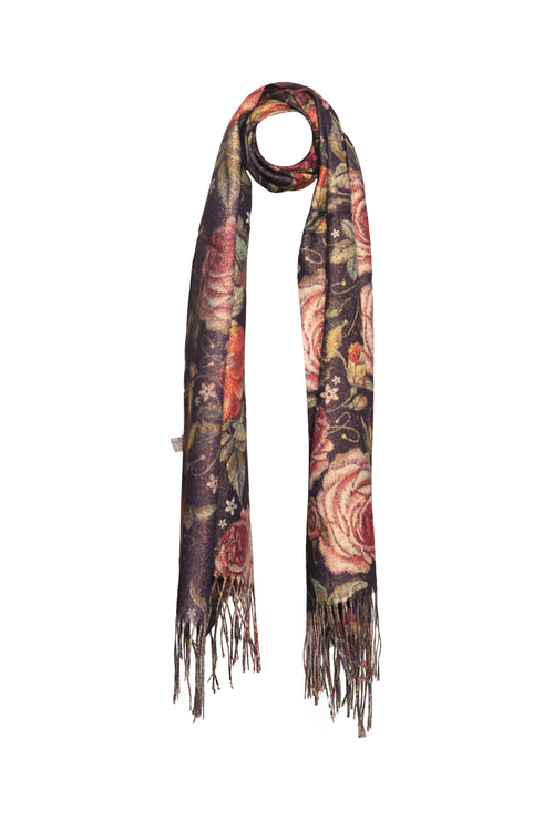 Foulard chaud imprimé floral-Paprika-3