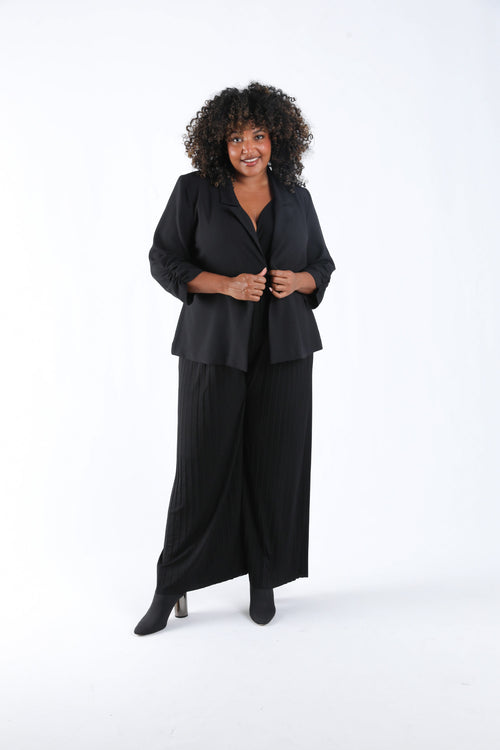 Losse effen blazer-Paprika-5