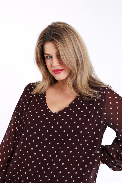 Blouse imprimé pois-Paprika-5