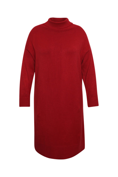 Effen trui jurk-Paprika-9