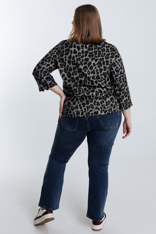 Blouse met luipaardprint -Paprika-2