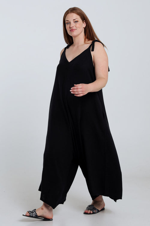 Effen linnen en viscose combinatie-Paprika-8