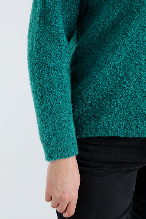 Effen, lusgebreide trui-Paprika-6