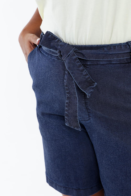 Short in een effen jeans-Paprika-4