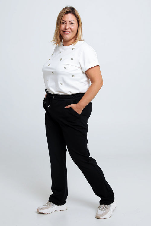 Effen 7/8-wortelbroek met trekkoord-Paprika-7