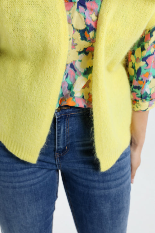 Effen mouwloos vest-Paprika-4