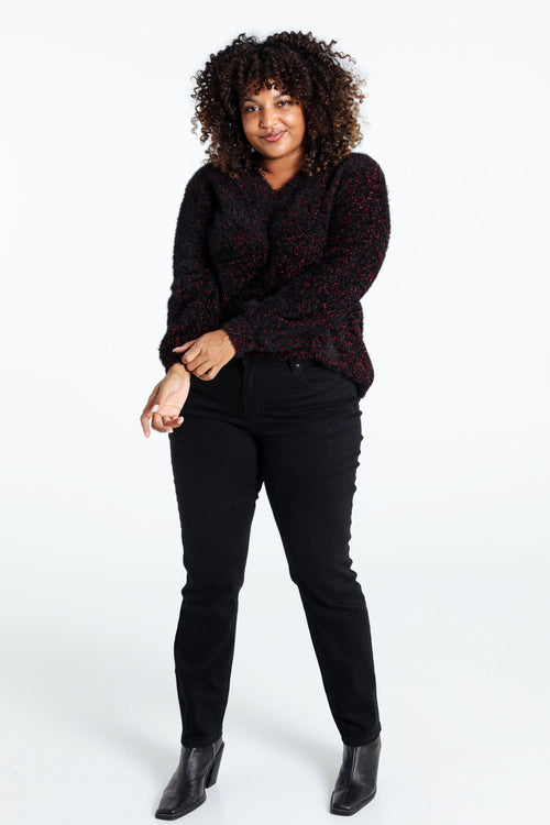 Pull maille pop-corn uni-Paprika-9