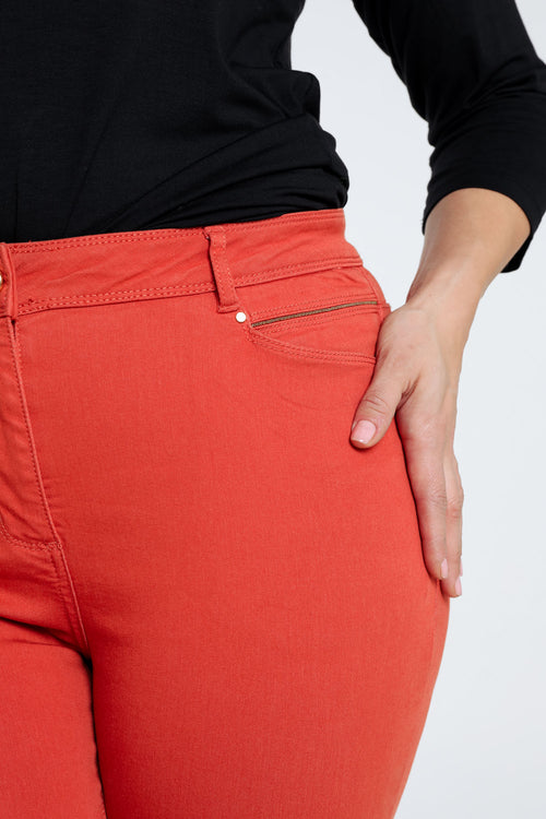 Slim, effen 7/8-broek 