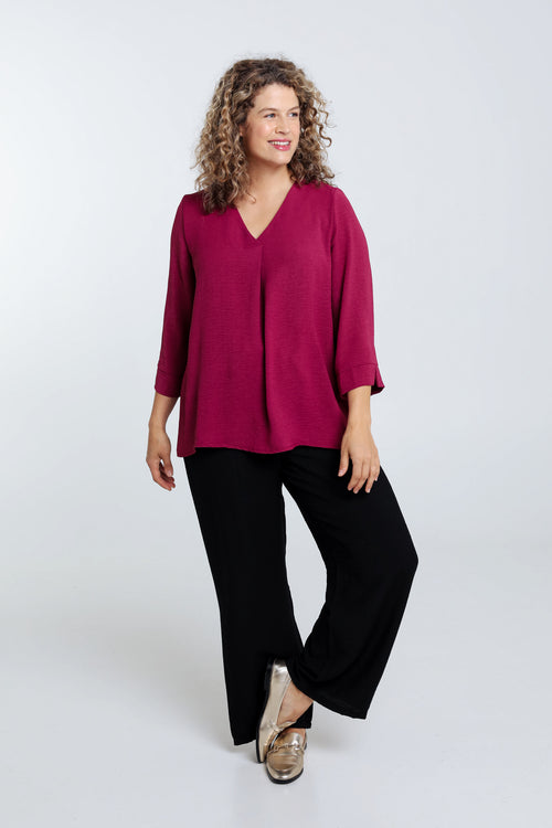 Losse, effen blouse-Paprika-8