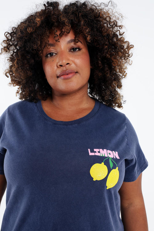 T-shirt van katoen met citroenprint-Paprika-5