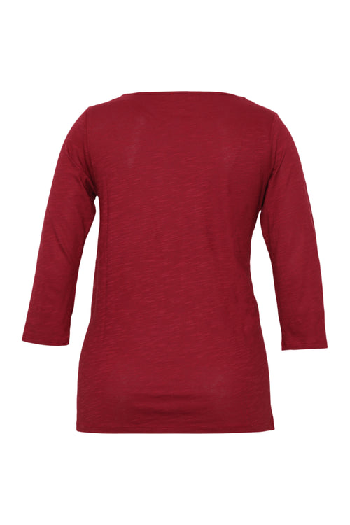 T-shirt en coton uni Enjoy-Paprika-2