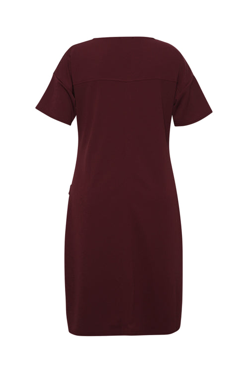 Effen korte jurk-Paprika-2