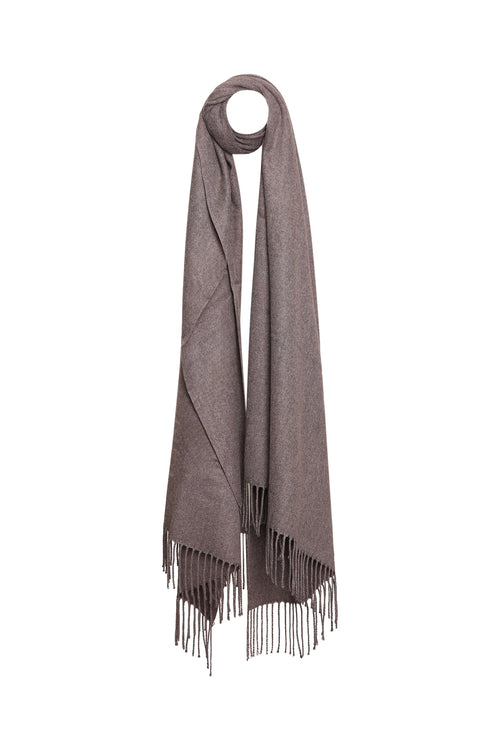 Effen sjaal van viscose en kasjmier-Paprika-1