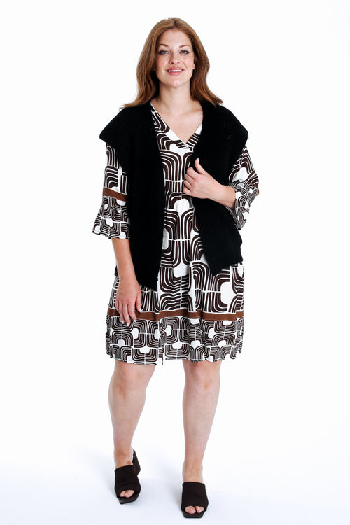 Effen mouwloos gilet-Paprika-8