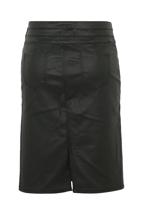 Korte, effen rok in viscose-Paprika-11