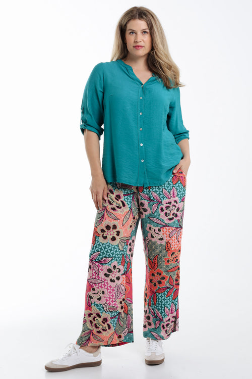Blouse van viscose effen-Paprika-7