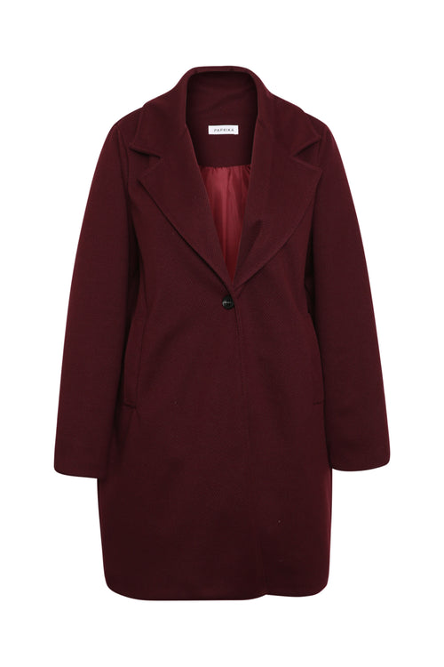 Manteau long uni-Paprika-9