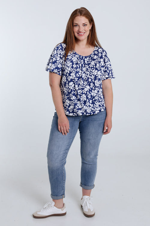 Bloemenprint T-shirt-Paprika-7