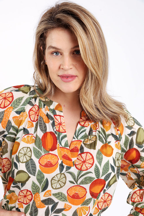 Blouse met citrusprint-Paprika-4