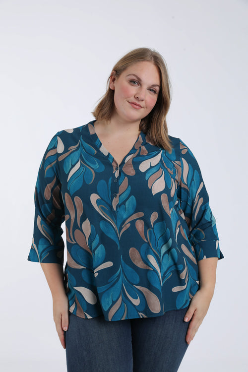 Blouse met grafische print-Paprika-2