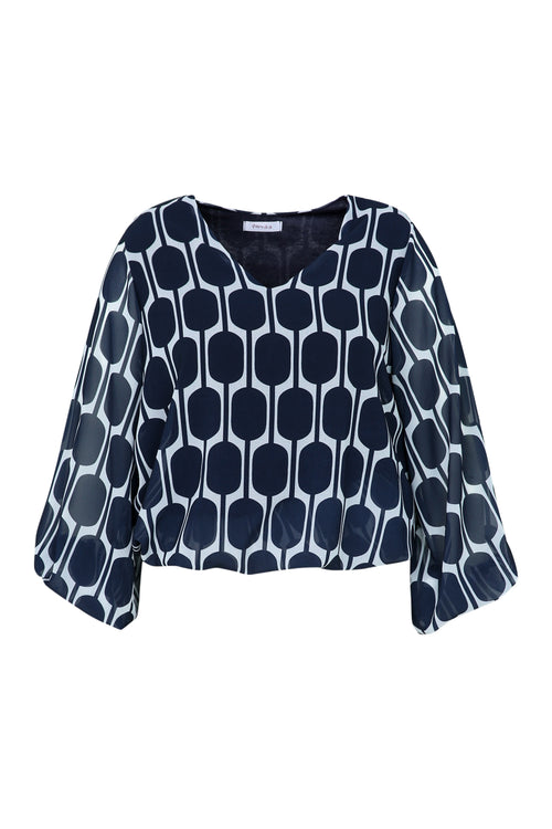 Blouse met grafische print-Paprika-10