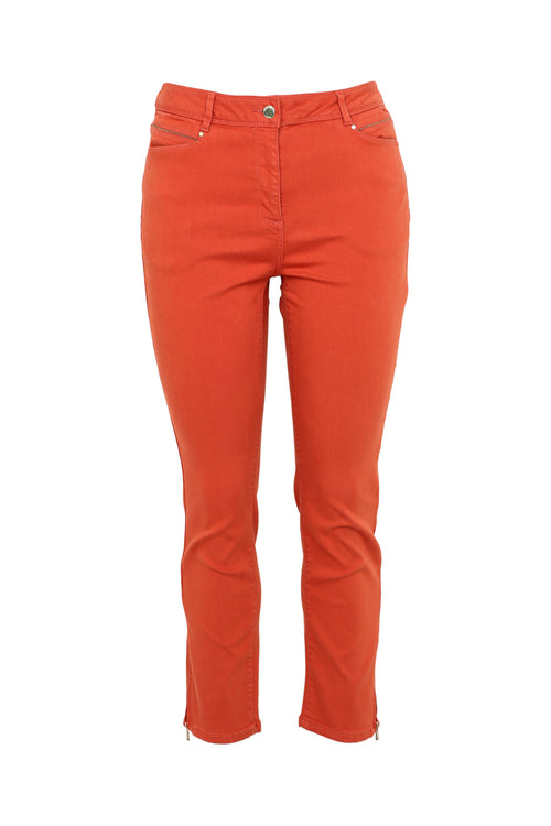 Slim, effen 7/8-broek 